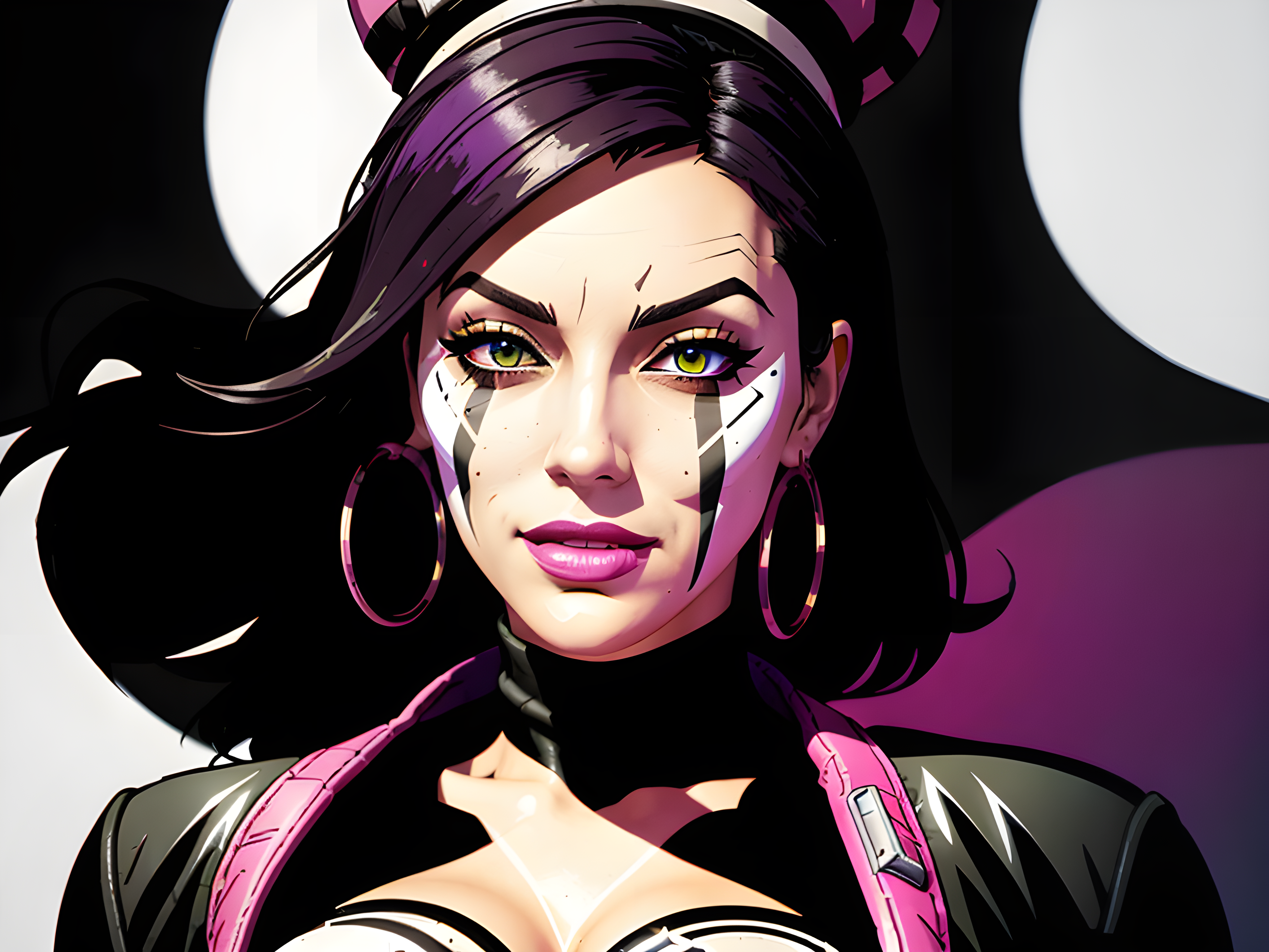 This was made from a prompt to try and make a image of Mad Moxxi from the game Borderlands