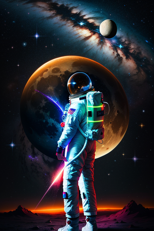 A astronaut lost in space! 